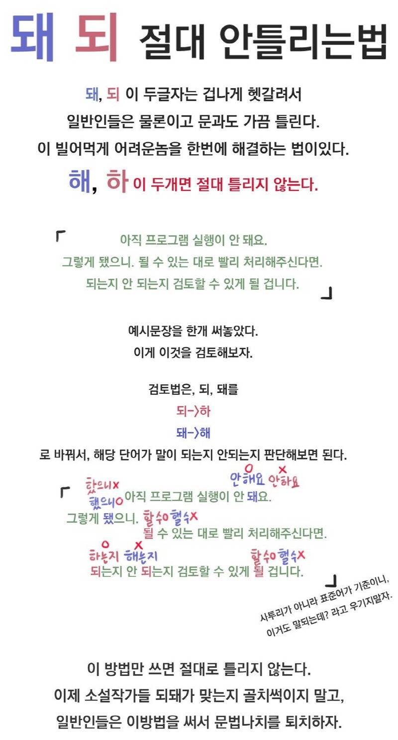 돼, 되 절대 안틀리는 법.jpg | 인스티즈