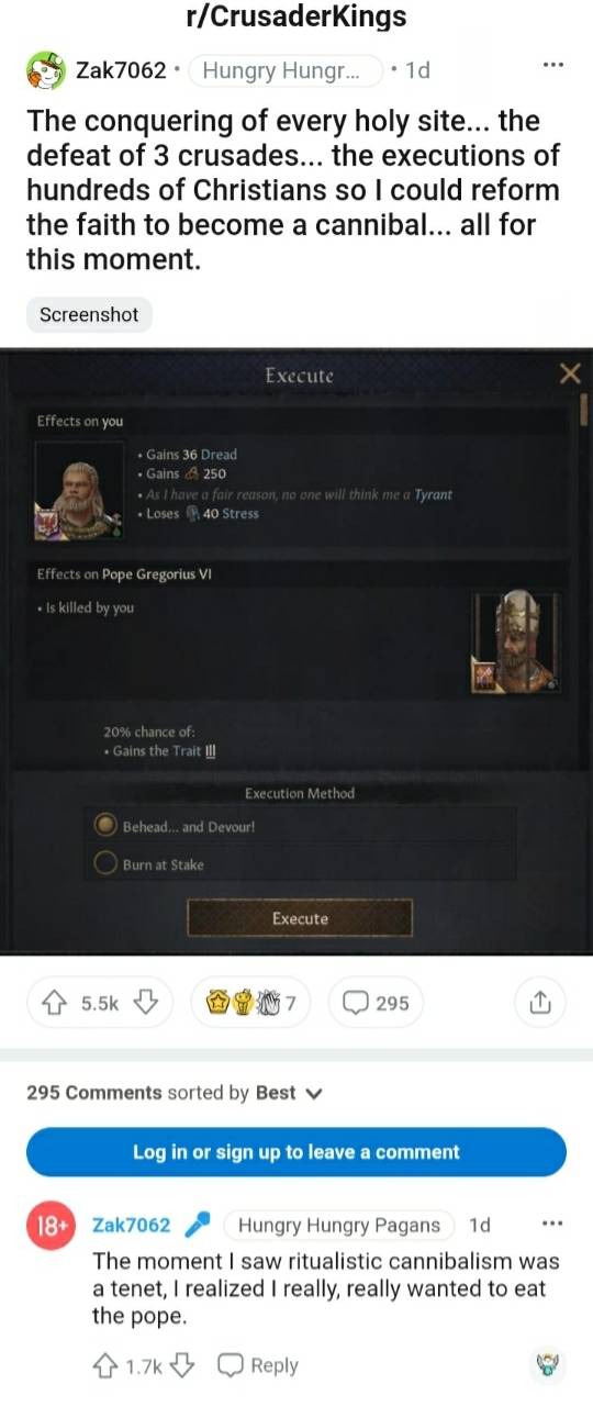 교황을 잡아먹은 중세께임 플레이어.. | 인스티즈