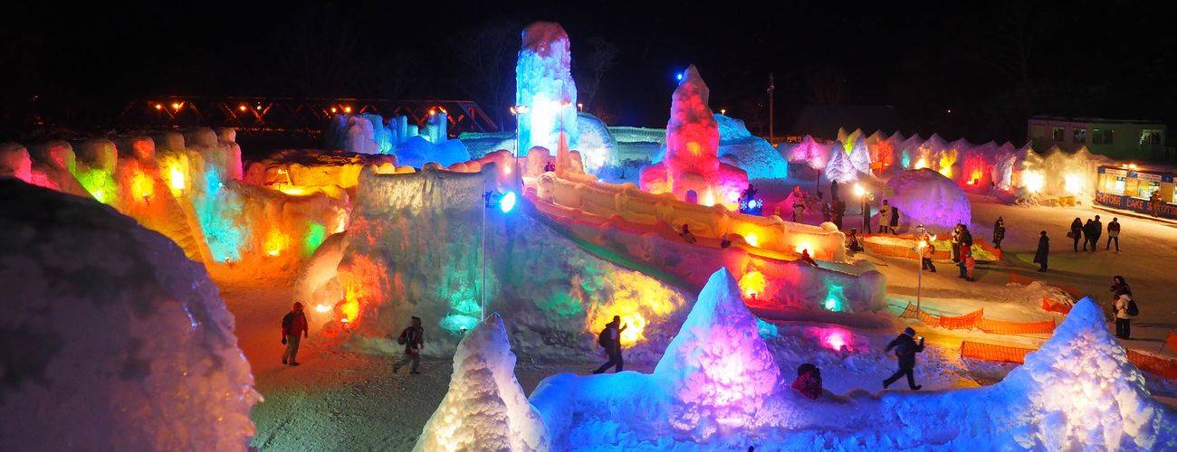 홋카이도 시코츠호 얼음폭포 축제 | 인스티즈
