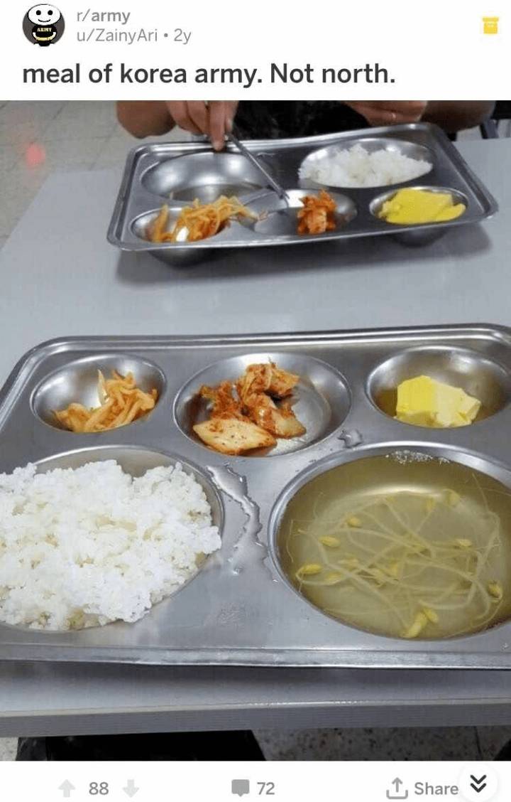 meal of korea army. not north | 인스티즈