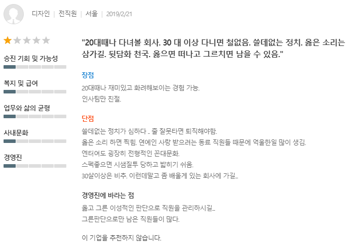 SM JYP 빅히트 플레디스 DSP 울림 YG 직원 후기 | 인스티즈