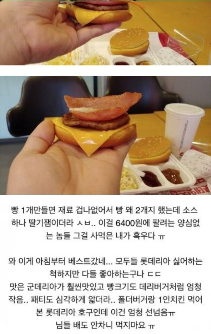 롯데리아 밀리터리 버거 후기 | 인스티즈