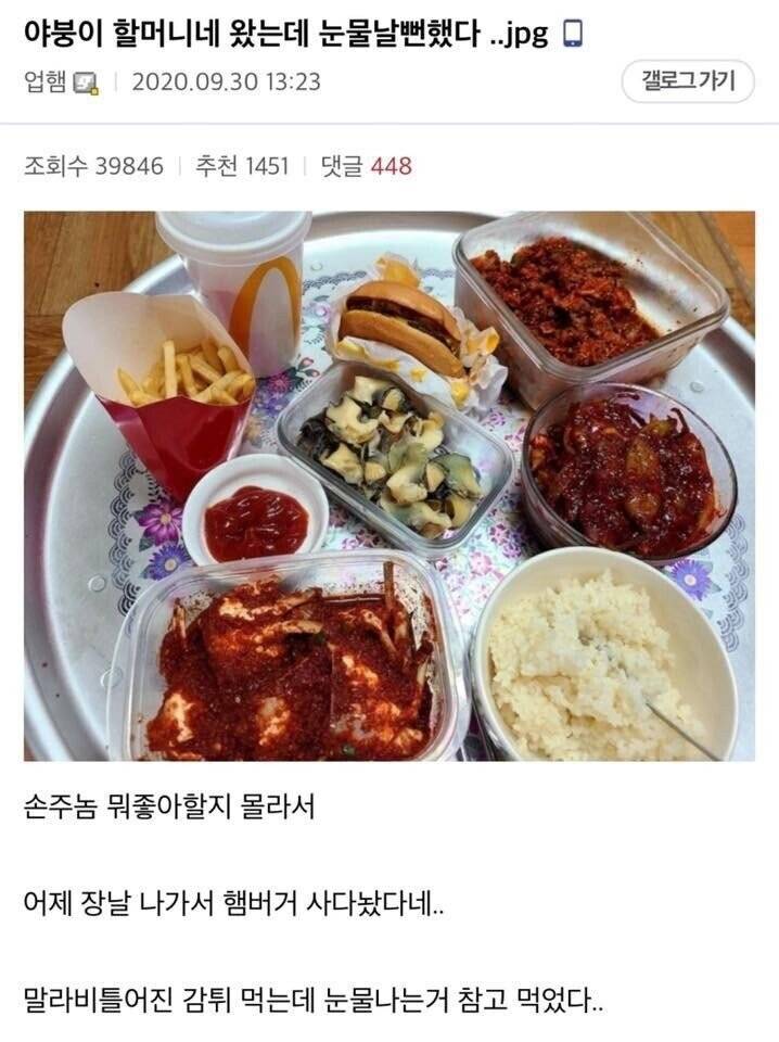 할머니네 집에서 밥먹은 디씨갤러 | 인스티즈