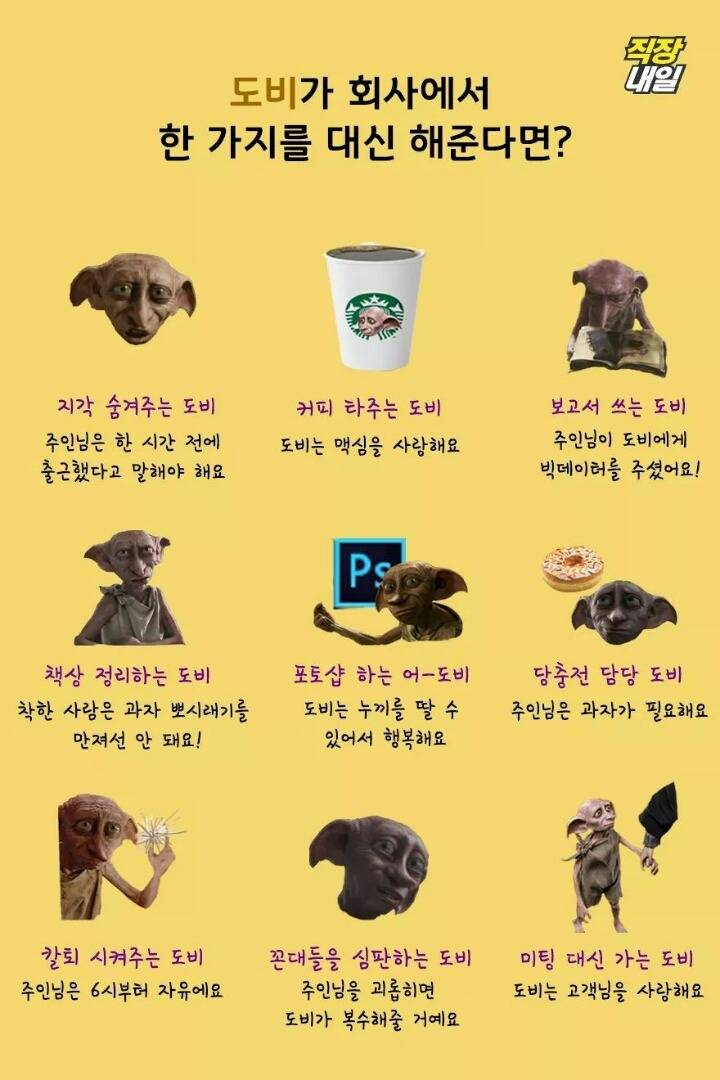 도비가 회사에서 한가지를 대신 해준다면? | 인스티즈