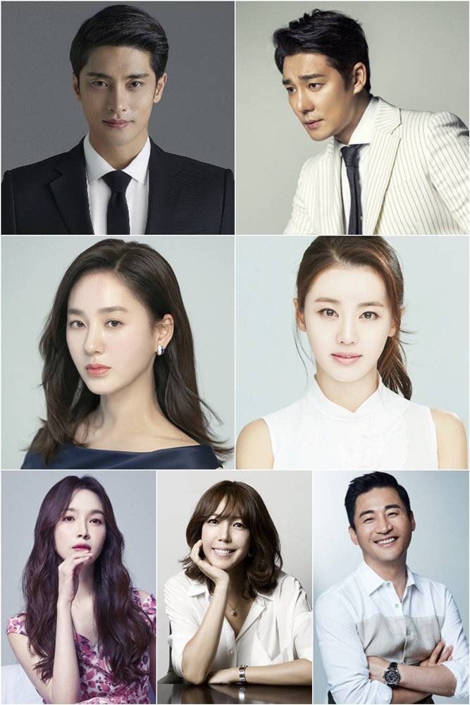 성훈-이태곤-박주미-이가령-이민영-전수경-전노민(순서대로). 스탤리온엔터테인먼트, 라마엔터, 스튜디오 산타클로스엔터테인먼트, 윌엔터테인먼트, 보아스엔터테인먼트 제공