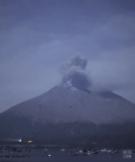 일본 사쿠라지마 화산 폭발장면 | 인스티즈