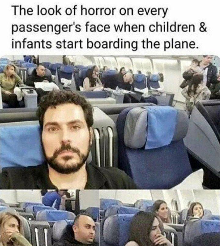 비행기에 아기가 타자 승객들 표정.jpg | 인스티즈