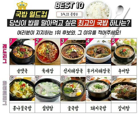 국밥중 본인 1픽 최고의 국밥은??.jpg | 인스티즈
