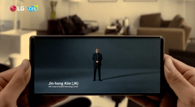 LG가 CES에서 공개한 LG 롤러블 티저.GIF | 인스티즈