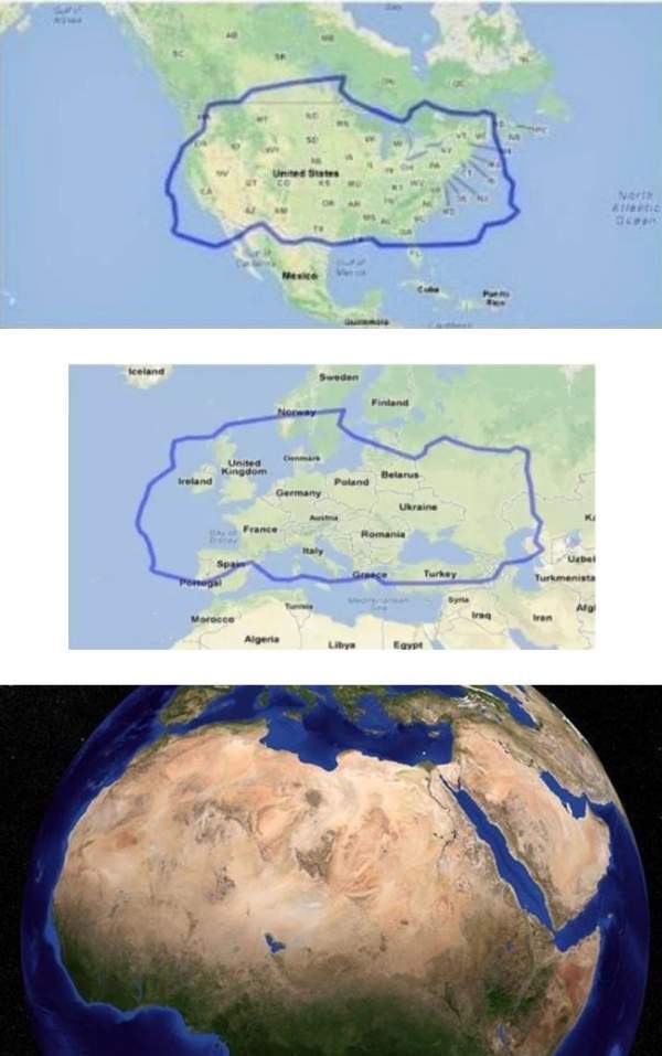 사하라사막 실제 크기.jpg | 인스티즈