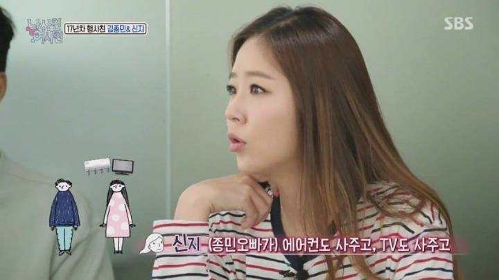 김종민이 신지한테 잘해주는 이유.JPG | 인스티즈