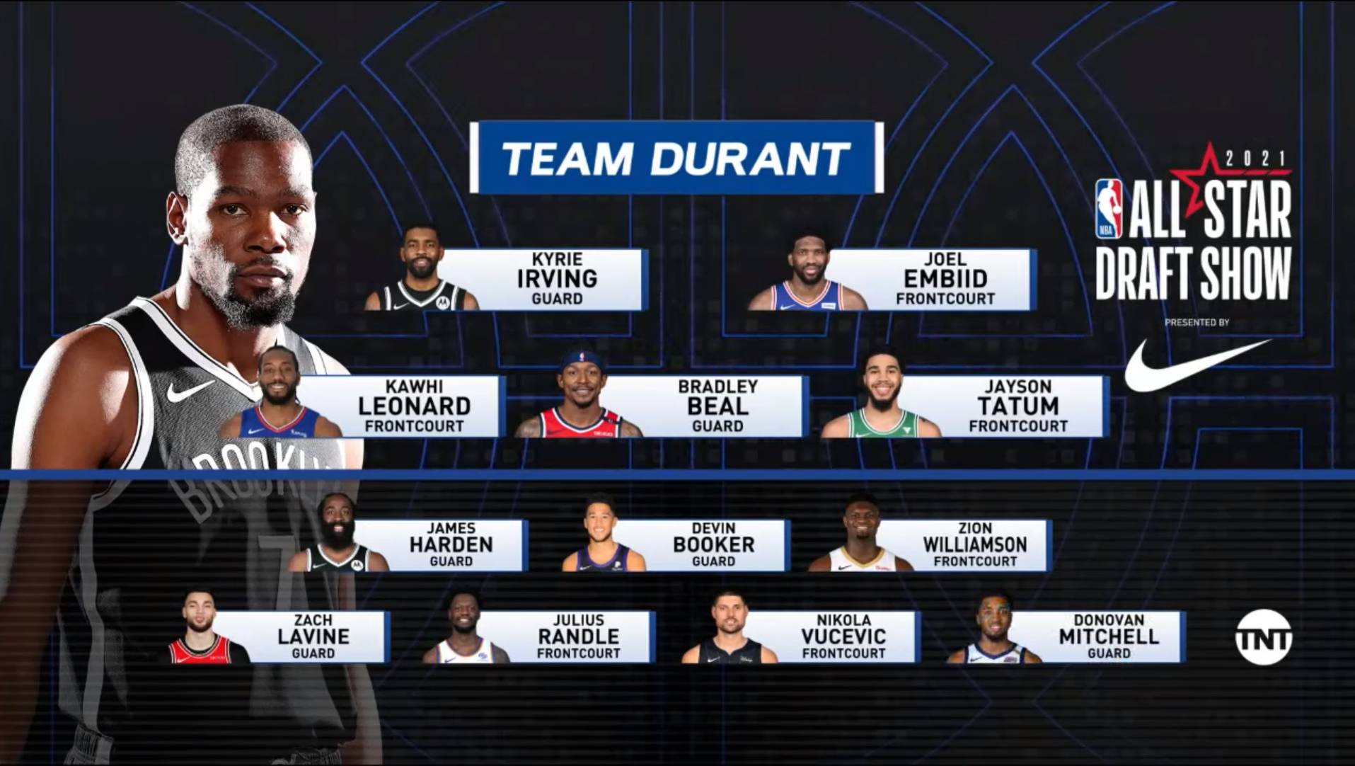 [NBA] 2021 NBA 올스타 팀 르브론 vs 팀 KD 라인업.jpg | 인스티즈