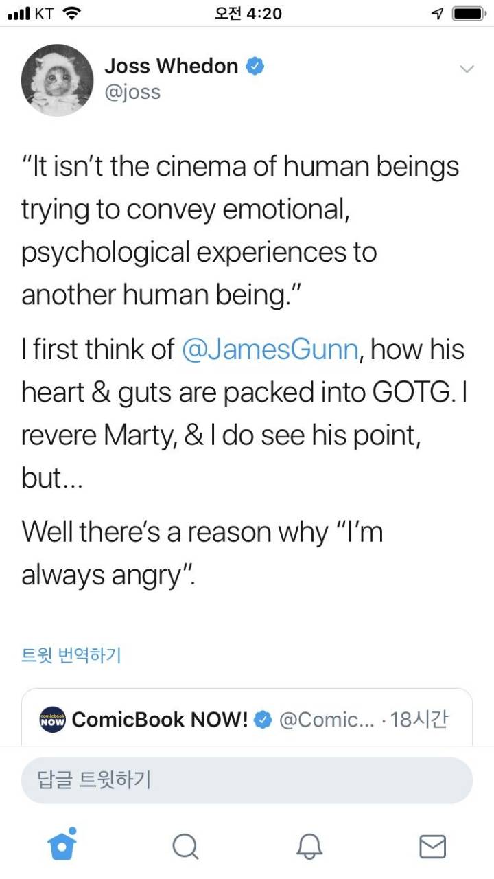 마틴 스콜세지의 마블 발언에 대한 마블 감독들 반응 | 인스티즈