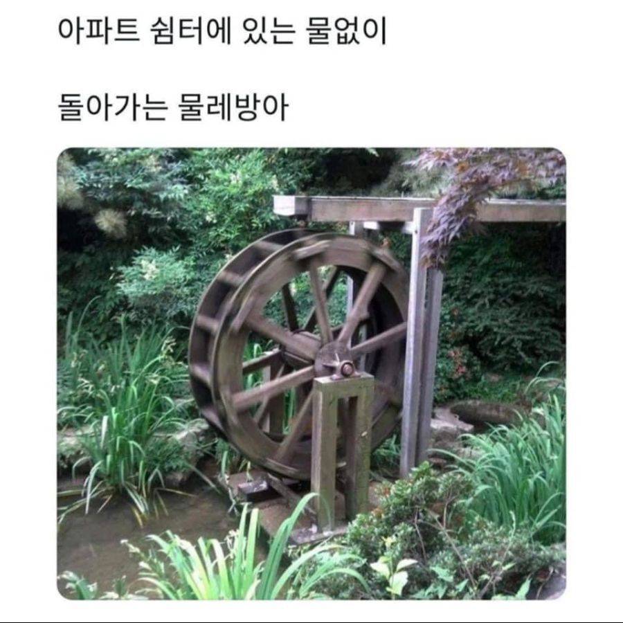 물 없이 돌아가는 물레방아의 비밀.jpg | 인스티즈