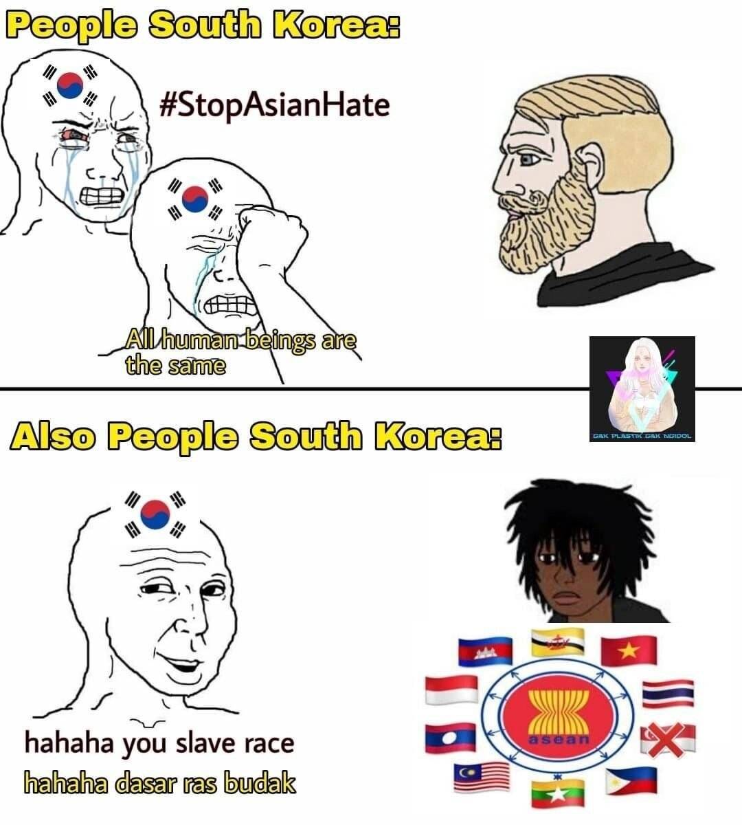 동남아 네티즌 사이에서 돌고있는 한국인 인종차별 밈.jpg | 인스티즈