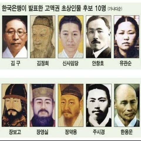 5만원권 후보였던 인물들 | 인스티즈