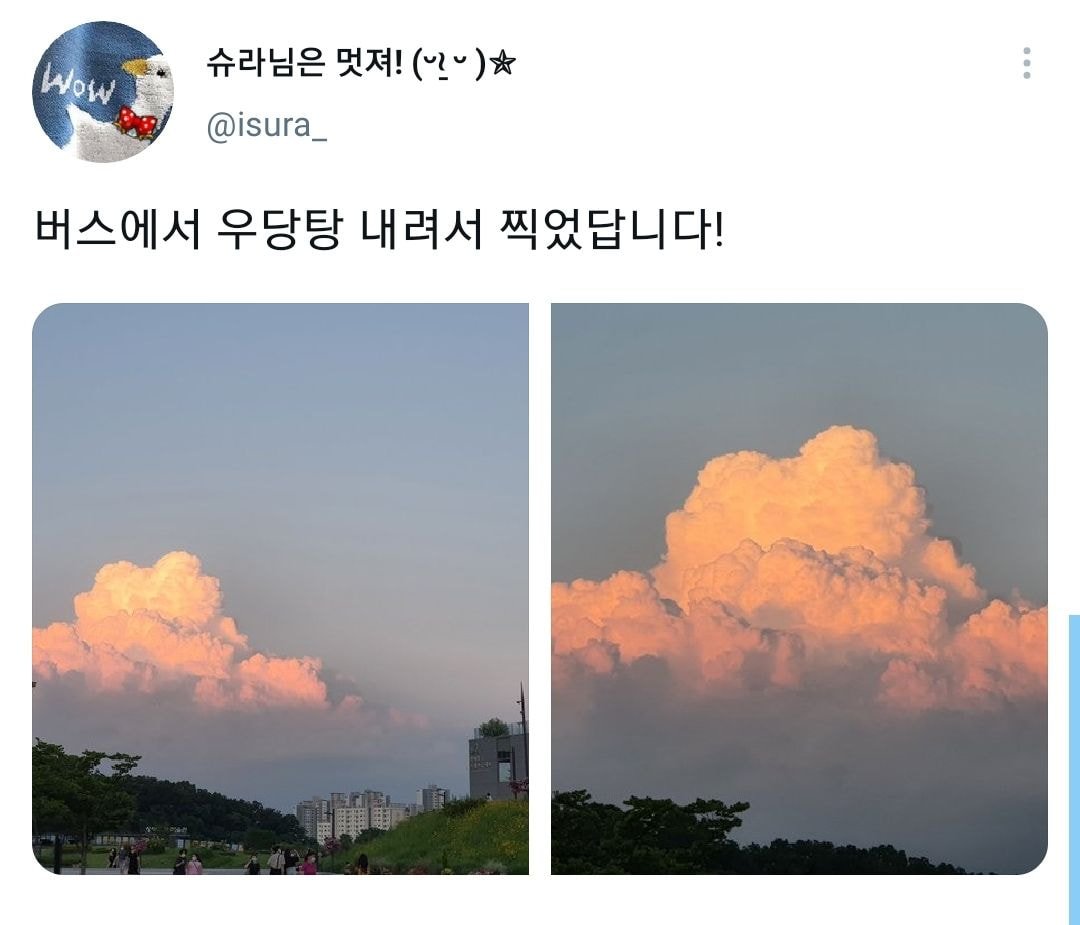오늘 서울에 뜬 엄청 큰 구름 | 인스티즈