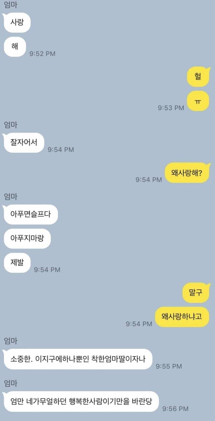 엄마가 딸에게 보내는 문자들 | 인스티즈