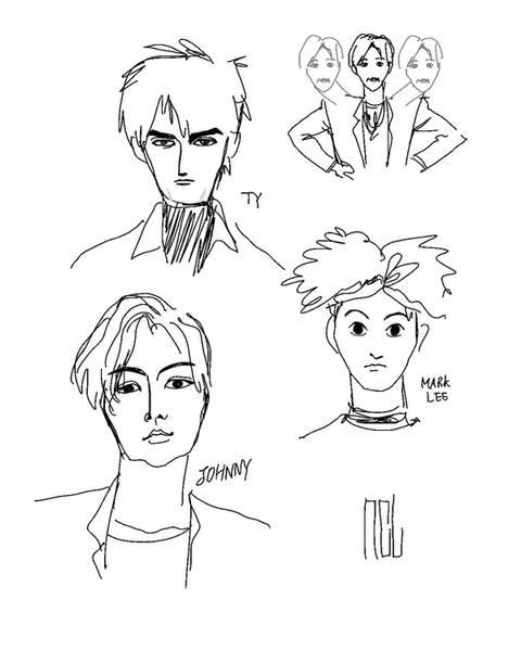 어느 트위터리안이 그린 K-POP 남자 가수들 (누가 누군지 알아보는 내가 싫어짐....).jpg | 인스티즈