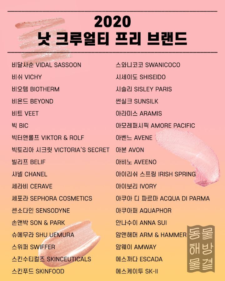 동물실험 안하는 브랜드 & 하는 브랜드 정리 | 인스티즈