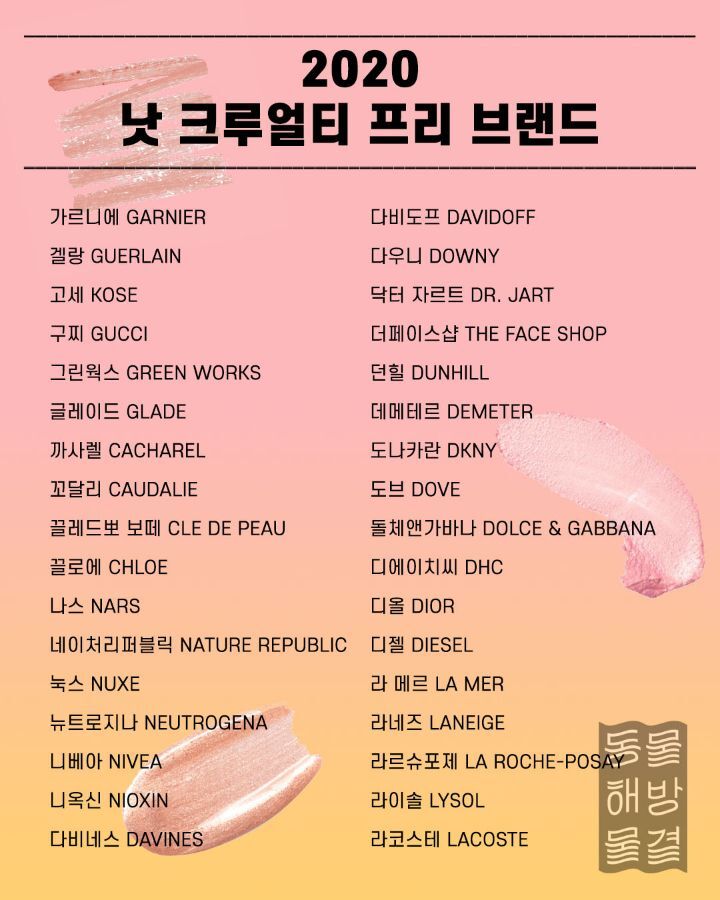 동물실험 안하는 브랜드 & 하는 브랜드 정리 | 인스티즈