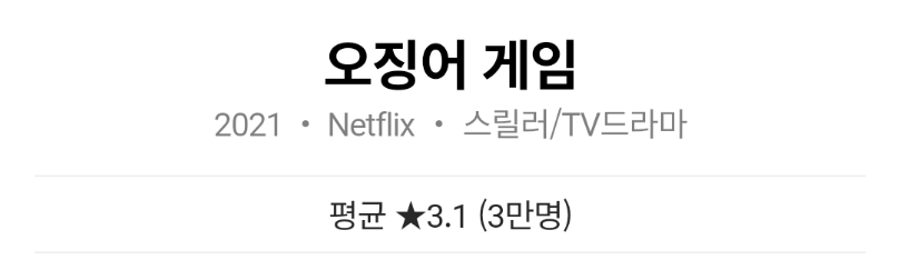 실시간 오징어게임 평점 현황...jpg | 인스티즈