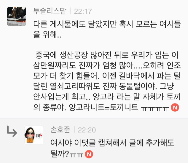 요즘 유행하는 앙고라 비니, 가디건, 니트 진짜 앙고라 아니지 않아? (혐오주의) | 인스티즈