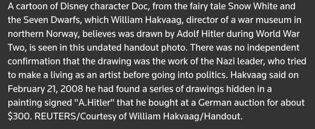 히틀러가 그린 디즈니 그림 | 인스티즈