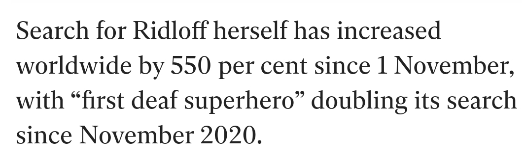 이터널스 개봉 이후 수어를 배우려는 사람 250퍼센트 증가 (feat. 최초의 청각장애인 히어로) | 인스티즈