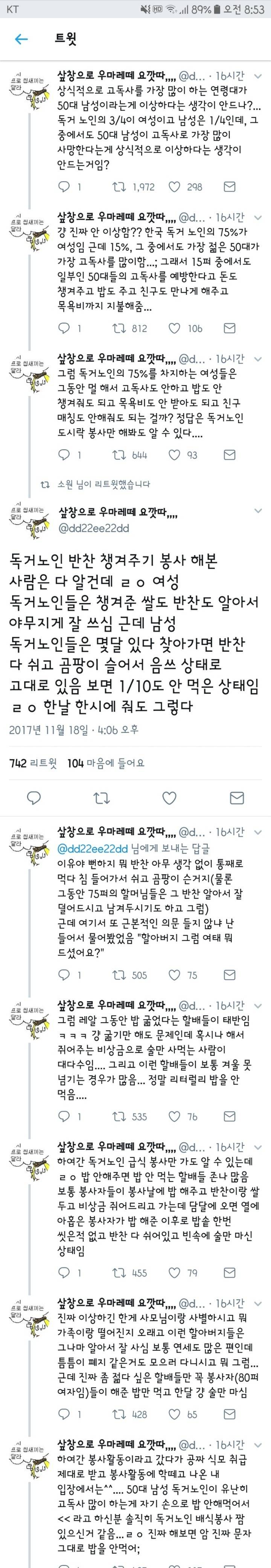 상식적으로 고독사 하는게 제일 많은나이대가 50대 남성이란게 이상하지않나? | 인스티즈