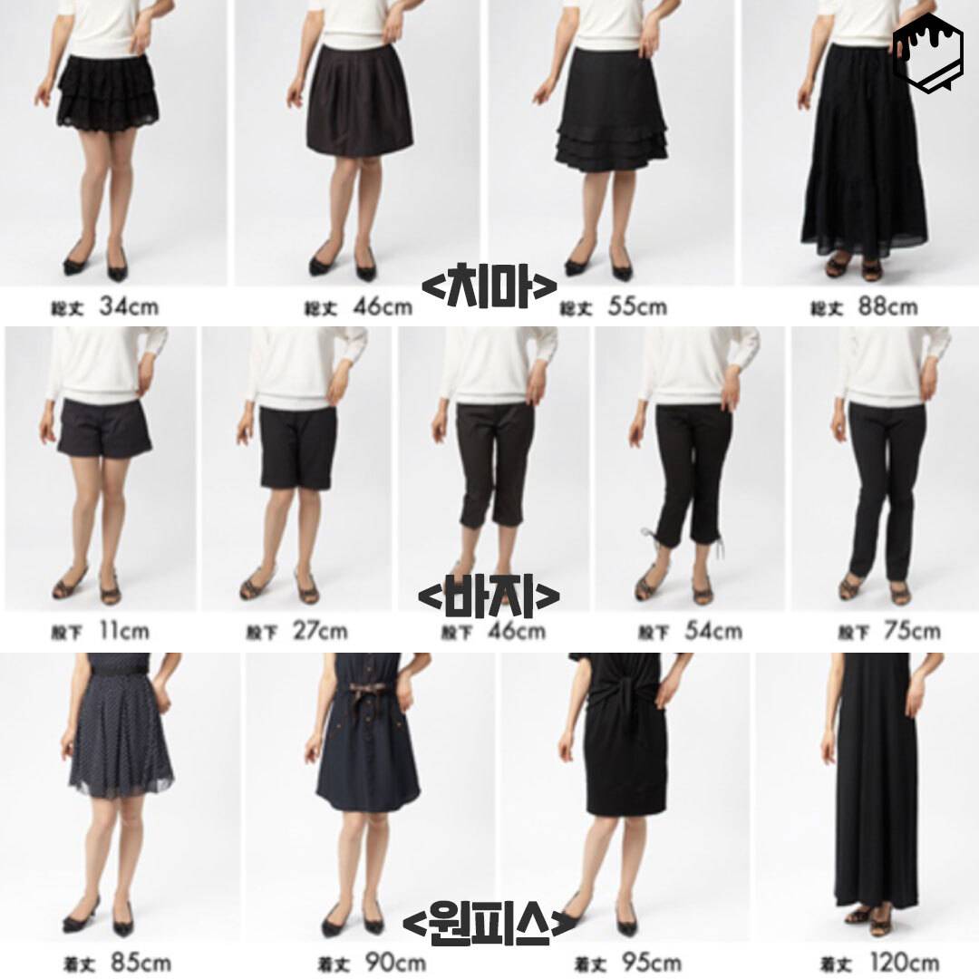 쇼핑몰 + 오프라인 옷 살때 실패없는 키 별 기장 맞춤표 타래 | 인스티즈