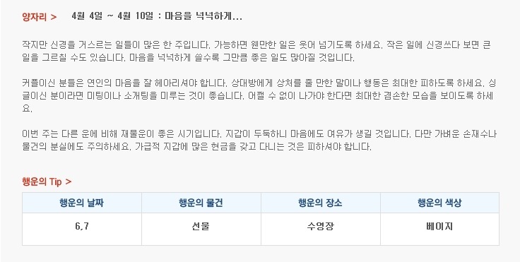 산수도인 별자리 운세 (4월 4일 ~ 4월 10일) | 인스티즈
