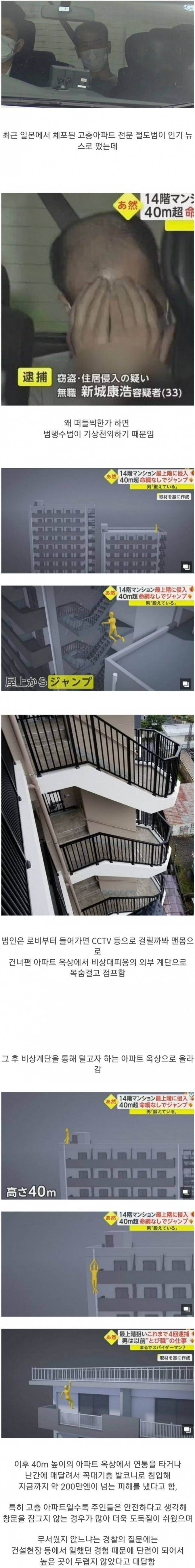 일본에서 화제가 된 고층아파트 절도범 | 인스티즈