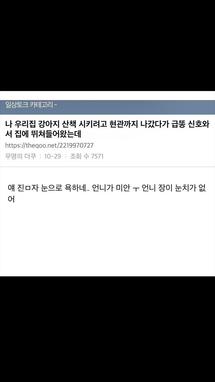 nokbeon.net-강아지 산책 시키려다 급똥옴-1번 이미지