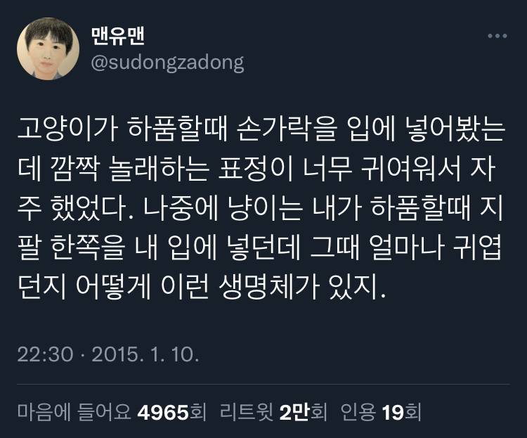 썸네일-고양이가 하품할때 손가락을 입에 넣어봤는데-이미지