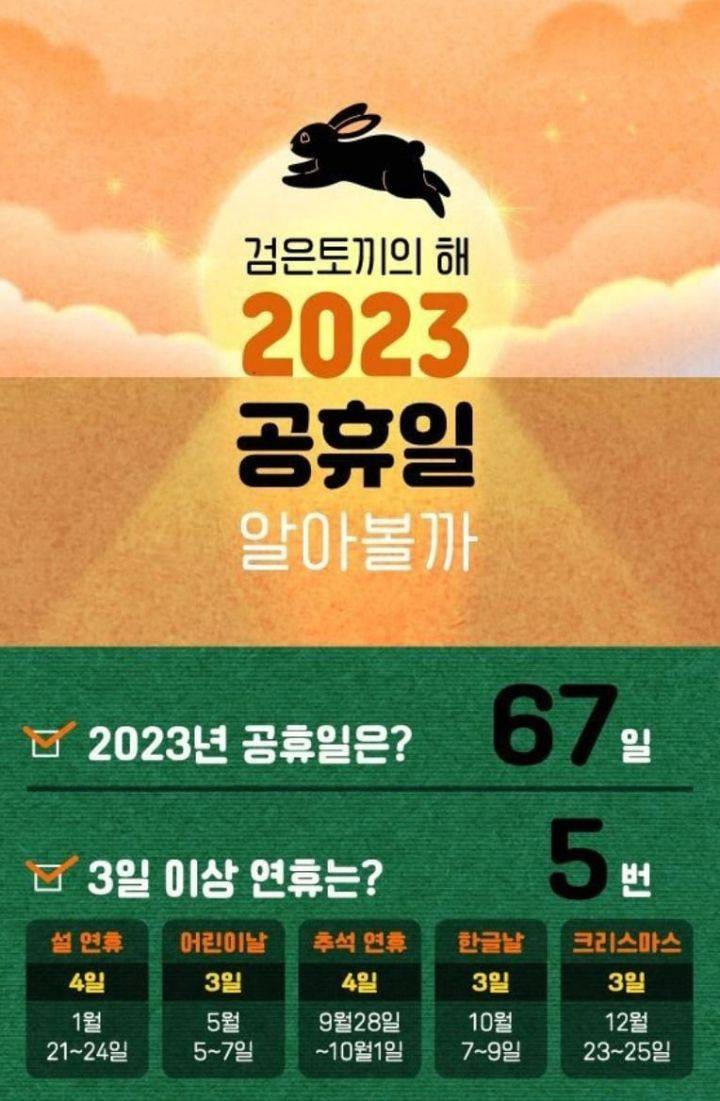 요약본으로 보는 2023년 공휴일 | 인스티즈