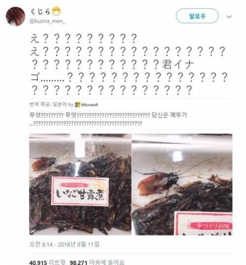 혐오주의) 메뚜기 튀김을 산 일본인 (혐오주의) | 인스티즈
