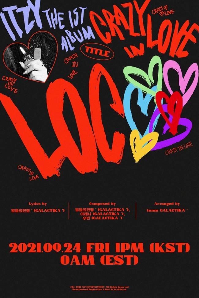 24일(금), ITZY 정규 앨범 1집 'CRAZY IN LOVE (타이틀 곡: 로꼬(LOCO))' 발매 | 인스티즈