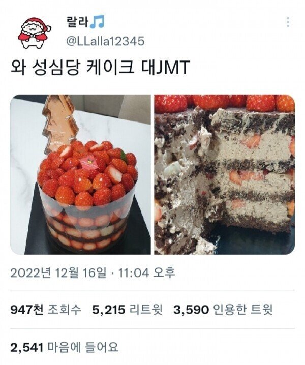 압도적인 파괴력의 성심당 딸기케이크.jpg | 인스티즈