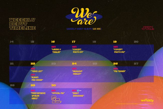 30일(화), 위클리(Weeekly) 미니 앨범 1집 'We are (타이틀 곡: 태그 미(Tag Me, @Me))' 발매 | 인스티즈