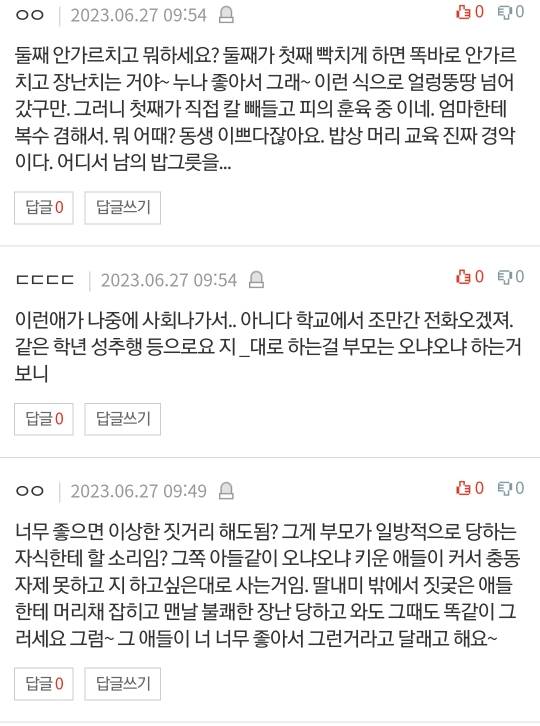 활발하고 장난기 넘치는 아들 때리는 딸이 유치해요.pann | 인스티즈