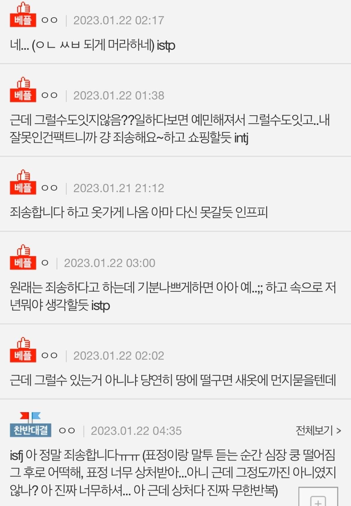 MBTI별) 옷가게 직원한테 꼽먹었을때 | 인스티즈