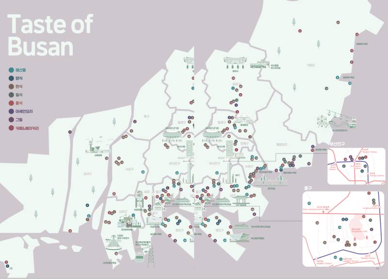 부산시에서 직접 제작한 부산 맛집 지도 | 인스티즈