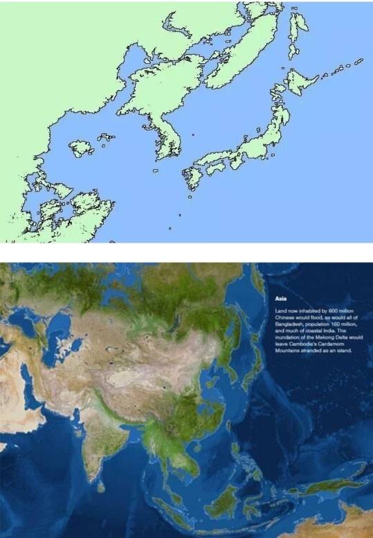 세계 빙하가 녹은 후 세계 지도.jpg | 인스티즈