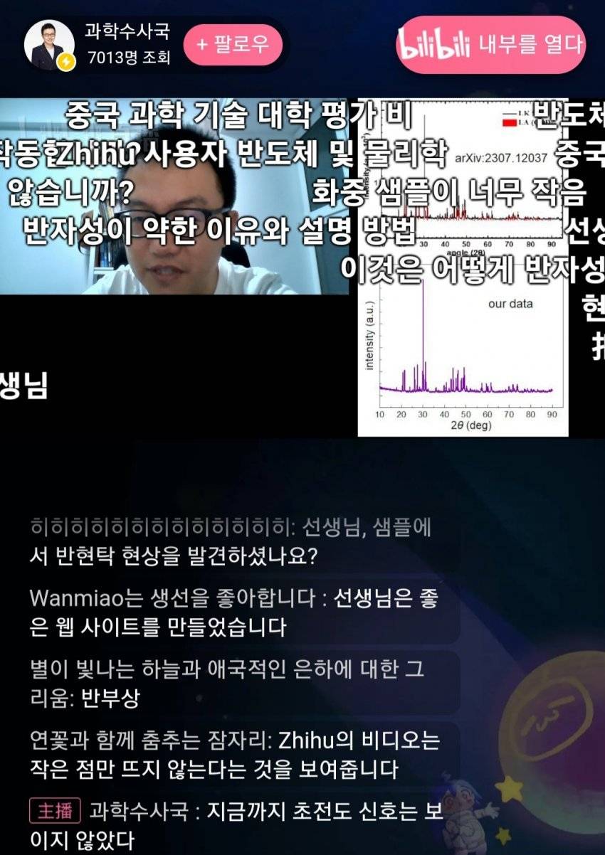 (절망편) 중국 둥난대 물리교수 LK-99 재현실험 결과 방송함 | 인스티즈