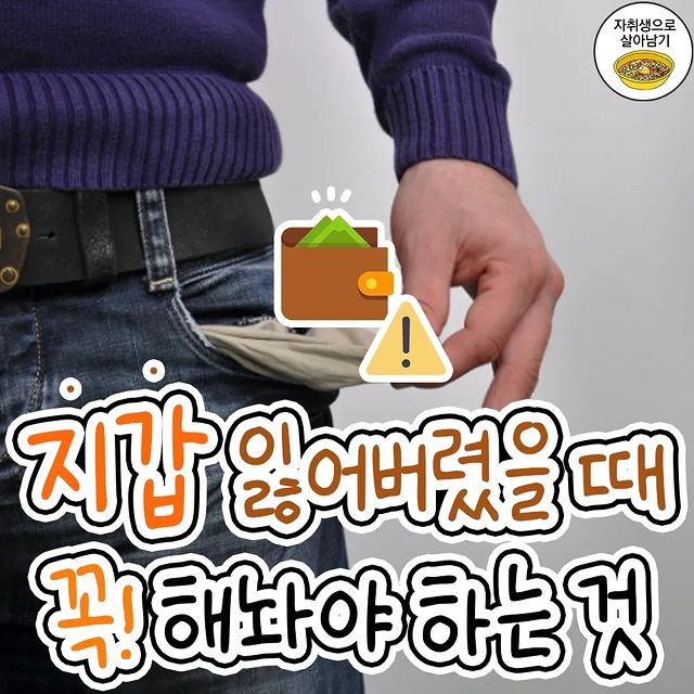 지갑 잃어버렸을 때 꼭 해놔야 하는 것.jpg | 인스티즈