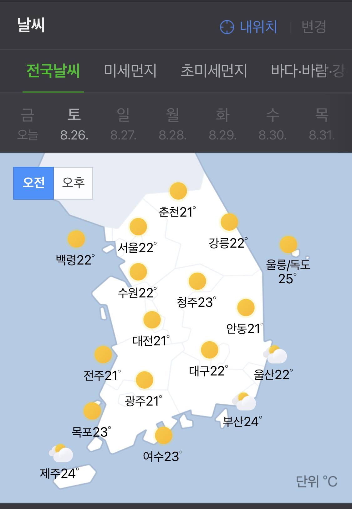 처서가 이틀지난 오늘 8월 25일 처서매직은 온거같다vs아직도 덥다 | 인스티즈