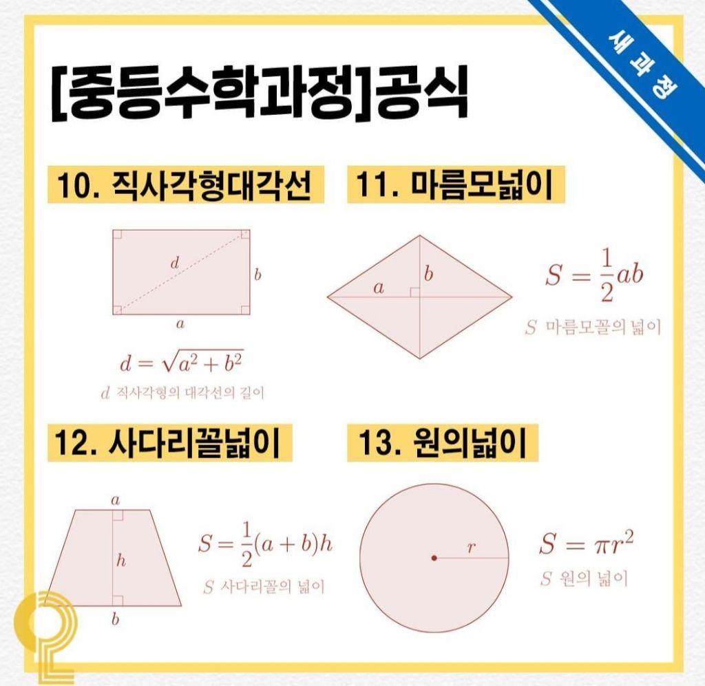 알아두면 좋은 수학 공식 | 인스티즈