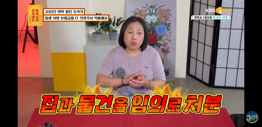 [물어보살] 남동생 사망보험금 독식한 조카 | 인스티즈