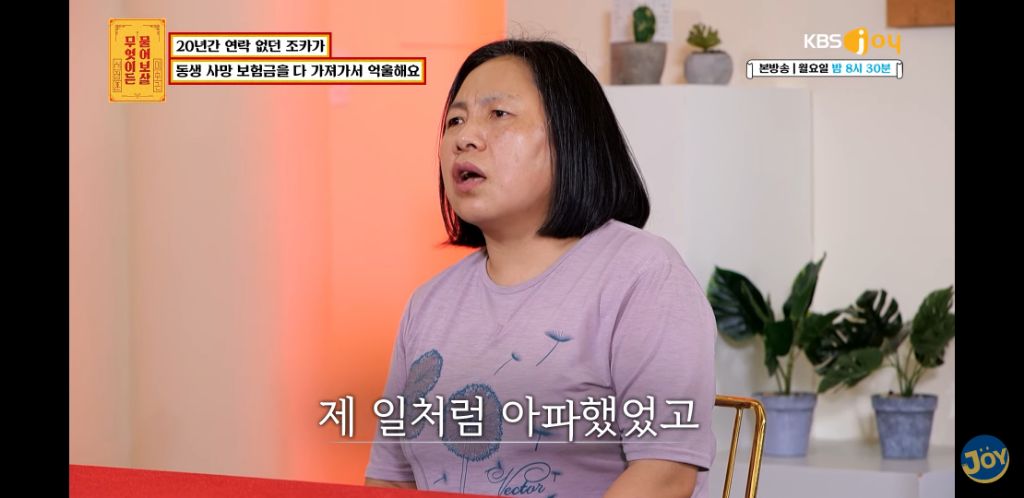 [물어보살] 남동생 사망보험금 독식한 조카 | 인스티즈